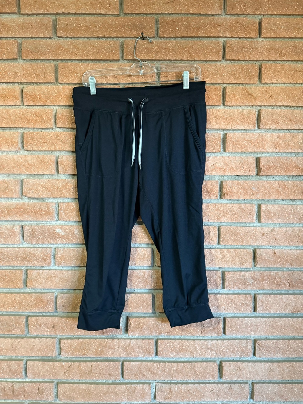 GreenTea Black Jogger Pants with Drawstring Waist